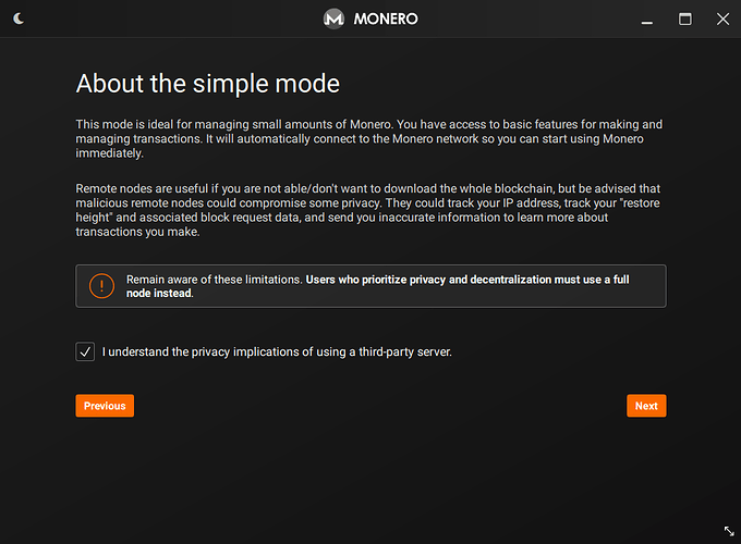 Monero GUI wallet paso 2